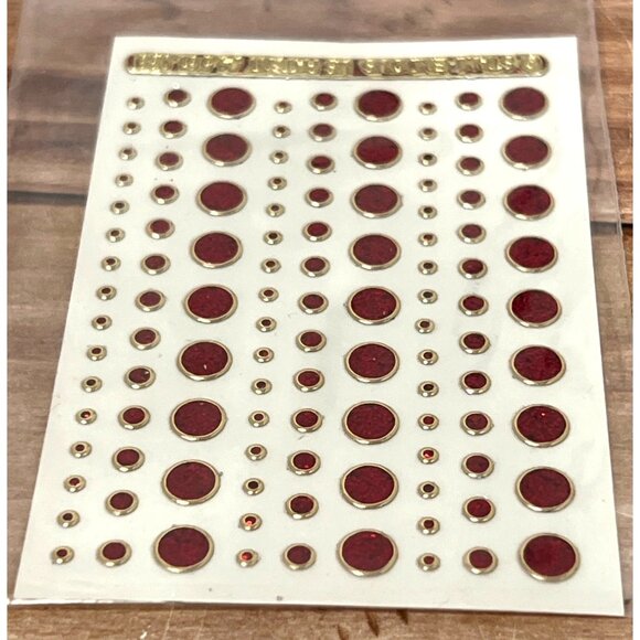 HTF Stampendous! Diamond Dots Red Gem Jewel Stickers Embellishment - Picture 2 of 2